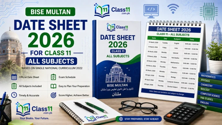 1st Year Date Sheet 2026 Multan Board Download PDF