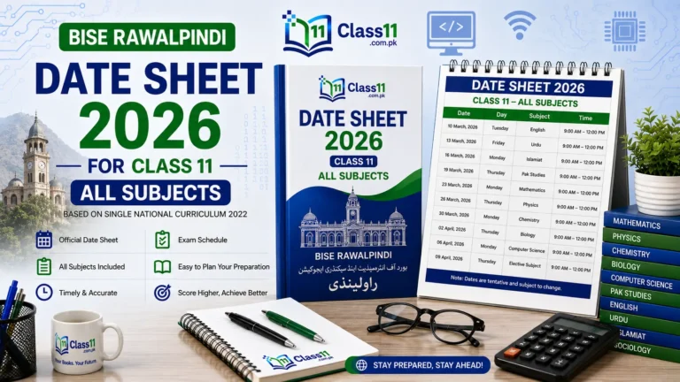 Rawalpindi Board 11th Class Datesheet 2026 – 2027